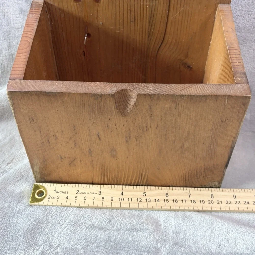 Vintage Rustic Wood Wall‎ Mail Holder Magazine Rack Farmhouse Organizer